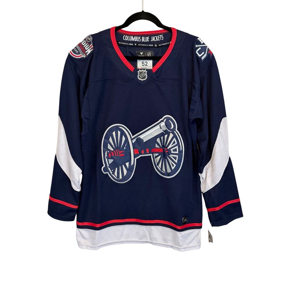 Fanatics Columbus Blue Jackets Jersey 52 Navy 2025 Stadium Series Hockey Cannon